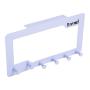 BAOYOUNI Coat Rack Over The Door 6 Hooks Modern Home & Office Decor Organizer Hanger for Clothes, Hat, Keyrings, Towels, Robes 14.17x7.48x1.1 (White)