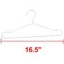 uxcell Stainless Steel Home Travel Towel Coat Clothes Hanger 42cm Length 10pcs Sliver Tone