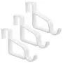 InterDesign Over Door Valet Hook for Clothes Hangers, Storage for Coats, Hats, Robes, Clothes or Towels - Single Hook, White, Pack of 3 InterDesign Over Door Valet Hook for Clothes Hangers, Storage for Coats, Hats, Robes, Clothes or Towels - Single Hook, White, Pack of 3