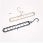 10pcs Random Color Space Saver Plastic Magic Hanger Clothes Rack Clothing Hook Closet Organizer
