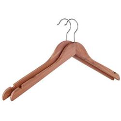 Wahdawn Aromatic Cedar Wooden Clothes Hangers Non Slip, 100% Natural Solid Wood Coat Suit Clothing Hanger (10 Pack)