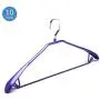PeiQiH Shirt No-Trace Clothes Hangers, 10 Pack Rubber Coating Wide Shoulder Space Saving Durable Heavy Duty Suit Hangers for Coats Skirt Jackets-a-ms-Purple 40x18.5x3cm