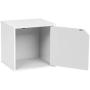 IRIS USA, CQB-35D, Modular Wood Storage Cube Boxes with Door, White, 1 Pack