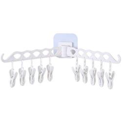 ZHAO YING Clothes Magic Hangers,Dual Hanger Multi-Functional Fold Plastic Hanger Space Saving Wardrobe Closet Space Saving Clothing Rack Hanger (Color : White, Size : 10 Clip Hang)