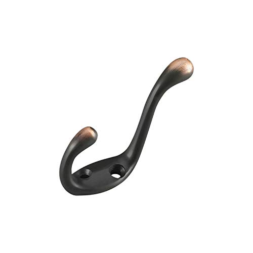 Rok 2 Pack Hardware Heavy Duty Oil-Rubbed Bronze Home Wall Closet Towel Robe Coat Double Hook Hanger