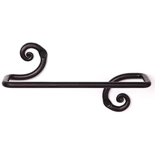 Decorative Wrought Iron Hand Towel Holder | Swirl Towel Bar Rack for Kitchen, Bathroom etc. | Wall Mount Dish Towel Rod Hanger | Handmade by RTZEN-Décor | Easy Installation