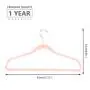 MIZGI Premium Velvet Hangers (Pack of 50) Heavyduty - Non Slip - Velvet Suit Hangers Blush Pink - Copper/Rose Gold Hooks,Space Saving Clothes Hangers