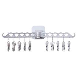 HJYPYJ Magic Hanger,Multi-Angle Rotation Multifunction Folding Hangers,Detachable Clip Easy to Use Pp Wall Mount Hanger,Space-Saving Organizer Hangers, Non-Slip/Gray / 48cm