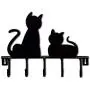 Cxjff Black Metal Wall-Mounted Coat Hooks Key Holder, Clothes Coat Hat Decorative Wall Hooks Robe Hanger, Cat Design 5-Hooks Rack (Size : 32 ×24 cm) Cxjff Black Metal Wall-Mounted Coat Hooks Key Holder, Clothes Coat Hat Decorative Wall Hooks Robe Hanger, Cat Design 5-Hooks Rack (Size : 32 ×24 cm)