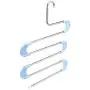 5PC Random Color 5 Layer Stainless Steel S Shape Clothes Pants Hanger Closet Towel Storage Rack Shelf Hangers Multilayer Cloth Hanger Decoration