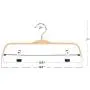 Wood Hangers 10-Pack, Royalhanger Pants Hangers Skirt Hangers Wooden Hangers with 2 Adjustable Clips, Natural Finish
