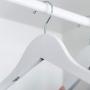 Harbour Housewares White Wooden Clothes/Coat Hanger/Hangers - Pack of 10