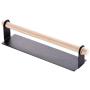 Accreate Practical Kitchen Towel Rack, Single Rod Nail-Free Sticky Commodity Shelf Duster Cloth Hanger (Black)