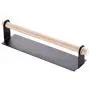 Accreate Practical Kitchen Towel Rack, Single Rod Nail-Free Sticky Commodity Shelf Duster Cloth Hanger (Black)
