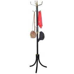 Pratcgoods Coat Racks Free Standing Clothes Bag Shelf Jacke Tree Hanger Purse Holder Hanger entryway Metal Hooks Rack hat Stand Racks