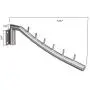 IMEEA Closet Space Saver Swing Arm Clothes Drying Hanger Wall-Mounted SUS304 Brushed Stainless Steel with 6 Hooks 12.6inch (1-Set)
