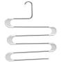 KYCPTNFJ 5 PCS Clothes Hanger S Type Pants Clothes Storage Drying Hanger Stainless Steel Space Saving Closet Towel Storage Rack Shelf 5 Tier
