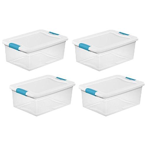 Best Seller Sterilite Latching Boxes | Latches to Secure Lid to the Base (15 Quart (4-Pack))