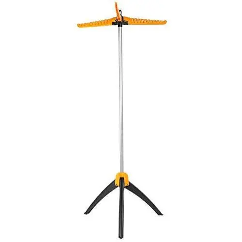 Multi Functional Free Standing Collapsible Clothes Drying Rack,Durable Constuction Collapsible Clothes Drying Rack Foldable Tripod Hanger Stand Portable Indoor/Outdoor (Yellow)