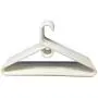 THE UM24 Heavy Duty Tubular Cloth Hangers Jumbo Plastic Adult Cloth Coat Suit Closet Organization Hanger - White (10)