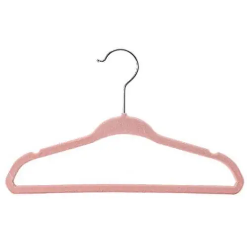 OcEaN Home & Living Hangers Velvet, 10/20/30 Pack Non-Slip Velvet Kids Hangers for Jackets, Pants, Dress Clothes, Pink-10