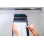 Jokari 6 in 1 Non Slip Space Saving Hanger for Leggings, Pants, Scarves and More. Maximize Storage and Hang Six Pairs of Slacks, Jeans, and Workout or Yoga Pants of Any Material Without Slipping Off.