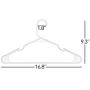 Neaties American Made White Plastic Hangers with Notches, Plastic Clothes Hangers Ideal for Everyday Use, Clothing Standard Hangers, 30pk