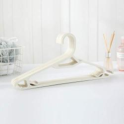 Nutteri 10/20 Pack Plastic Hangers, Plastic Clothes Hangers,Ideal for Everyday Standard Use, Clothing Hangers (White, 20)