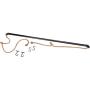 MyGift 48 Inch Industrial Black Metal Pipe and Adjustable Rope Hanging Garment Rack Retail Clothing Display