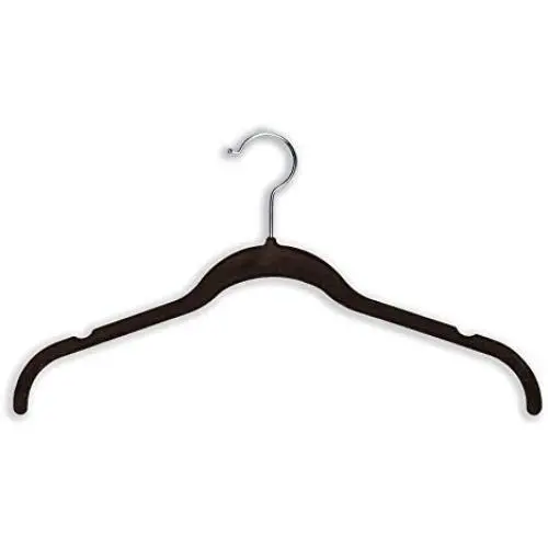 BriaUSA Velvet Shirt & Dress Hangers Notched Shoulder Prevents Slipping Steel Chrome Swivel Hooks ? Black ? Boxes of 20 BriaUSA Velvet Shirt & Dress Hangers Notched Shoulder Prevents Slipping Steel Chrome Swivel Hooks ? Black ? Boxes of 20