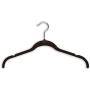 BriaUSA Velvet Shirt & Dress Hangers Notched Shoulder Prevents Slipping Steel Chrome Swivel Hooks ? Black ? Boxes of 20