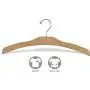 The Great American Hanger Company Arched Wooden Top Natural Finish, Low Profile 17 Inch Flat Chrome Swivel Hook & Notches for Hanging Straps (Set of 25) Clothes Hanger, Hardware The Great American Hanger Company Arched Wooden Top Natural Finish, Low Profile 17 Inch Flat Chrome Swivel Hook & Notches for Hanging Straps (Set of 25) Clothes Hanger, Hardware
