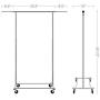 Simple Trending Standard Rod Clothing Garment Rack, Rolling Clothes Organizer on Wheels for Hanging Clothes, Chrome