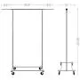 Simple Trending Standard Rod Clothing Garment Rack, Rolling Clothes Organizer on Wheels for Hanging Clothes, Chrome