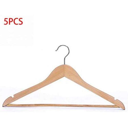 5 Pcs Wooden Adult Clothes Hangers for Jeans Pants Coat Hanger Home Storage Holder Dress Long Racks