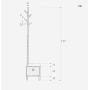 LLDDP Coat Hooks Wall Coat Racks Coat Stand Clothes Rack Free Standing Hat Coat Hanger Hall Storage Hanging Rack Umbrella Hook Clothes Floor Home Office Indoor Garment Racks