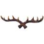 Surrui Vintage Deer Antlers Wall Hooks Antique Clothes Hanger Rack Home Coat Hooks Dark Brown