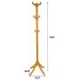Mostbest Hall Tree Coat Hat Rack 12 Hooks Treeshaped Hanger Bamboo Coat Rack, Hallway/Entryway Coat Hanger Stand for Clothes, Suits, Accessories