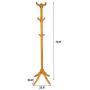 Aviat Coat Rack Free Standing Holder with 12 Hooks,Easy Assembly&Sturdy&Multifunctional,Hallway/Entryway Coat Hanger Stand Storage Shelf for Clothe,Suit,Shoes,Bag Scarf [Ship from USA] (Yellow)