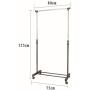 1pcs Adjustable Rolling Clothes Hanger Coat Rack Floor Hanger Storage Wardrobe Clothing Drying Racks with Shoe Rack