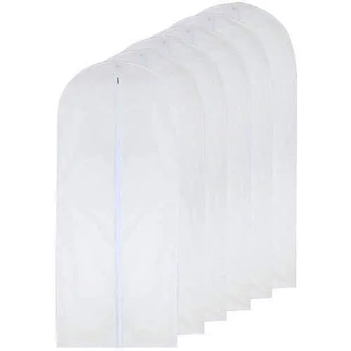 Garment Bag Clear for Long Dress 24 x 60 Moth Proof Garment Bags White Breathable Full Zipper Dust Cover for Clothes Storage Closet Pack Of 6 Garment Bag Clear for Long Dress 24 x 60 Moth Proof Garment Bags White Breathable Full Zipper Dust Cover for Clothes Storage Closet Pack Of 6