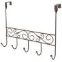 Inspired Living by Mesa Inspired Living Over The Door Hanger 5 Organizer in Oil Rubbed Bronze Spiral Collection utility-hooks,