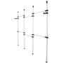 ROBTLE Adjustable Closet Rod with 6 Rail, Freestanding Clothing Garment Rack Organizer System Laundry Clothes Drying Rack Adjustable DIY Clothes Wardrobe 8.1-10.5feet