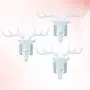 NUOBESTY Antler Iron Wall Hook 3Pcs, 3D Metal Clothes Hanger Christmas Room Decor Stereoscopic Deer Head Door Coat Rack Hat Cap Holder Organizer for Home Bathroom - White NUOBESTY Antler Iron Wall Hook 3Pcs, 3D Metal Clothes Hanger Christmas Room Decor Stereoscopic Deer Head Door Coat Rack Hat Cap Holder Organizer for Home Bathroom - White