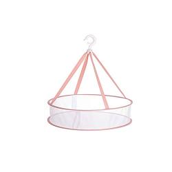 Portable Folding Drying Rack Hanging Clothes Laundry Hangers Dryer Net Mesh Basket Dryer Net for Lingerie Underwear Pink 1PC