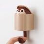 DOITOOL Cartoon Squirrel Wall Plug Hook Hanging Key Hook Wall Clothes Hanger for Kitchen Bathroom Coat Hat (Brown)