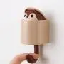 DOITOOL Cartoon Squirrel Wall Plug Hook Hanging Key Hook Wall Clothes Hanger for Kitchen Bathroom Coat Hat (Brown)