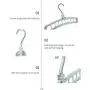ZHONGLI Nine-Hole Rotating Magic Hanger Folding Space Saving Clothes Hangers Multi-Function Hanger Wardrobe Drying Clothes