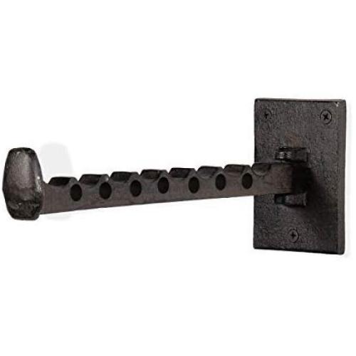 Rustic State Clout Cast Iron Industrial Wall Mount Hanger Holder Rack Farmhouse Clothes Bar Black