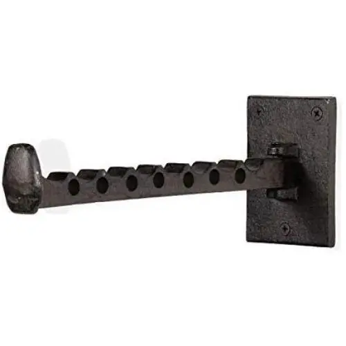 Rustic State Clout Cast Iron Industrial Wall Mount Hanger Holder Rack Farmhouse Clothes Bar Black